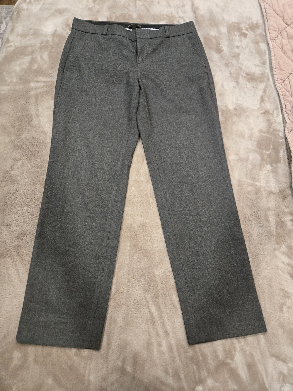 Banana Republic Women's Gray Straight-Leg Dress Trousers